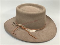 Thomas Cook Felt Drover Hat with Emu Feather