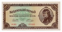 1946 Hungary 100000000 Pengo Note