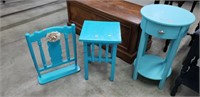 3 Blue Decorative Furniture Pieces