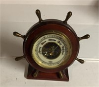 Vintage Weather Meter Wood Case Untested 7"