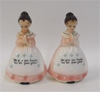 Enesco Dinner Prayer Girls in Pink Dresses