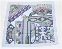 Hermes, "Huaca Piru II" Silk Scarf in Lavender