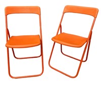 Post Modern Folding Chairs VULCAO Brazil, Orange