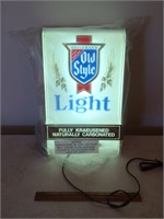 New Old Style Light Lighted Beer Sign