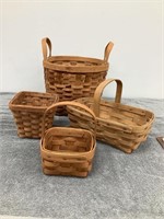 4 Baskets (One is Longaberger)