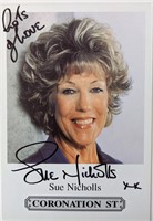 Sue Nicholls signed promo card