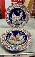 W. GERMAN GOEBEL SALT GLAZED POTTERY PLATES