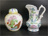 Asian Style Ginger Jar & Pitcher