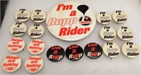 Vintage Rupp Snowmobile Pinback Buttons