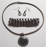 BLACK & SILVERTONE JEWELRY