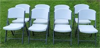 8x$ lifetime plastic folding chairs. Very clean.