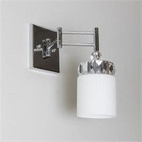 Cora Crystal and Glass 1-Light Wall Sconce