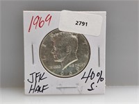 1969 40% Silv JFK Half $1 Dollar