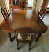Wooden Dining Table and Chairs