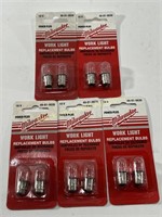 (5) New Packs of Milwaukee 18V Replacement Bulbs