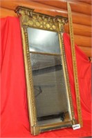 Antique ornate mirror, 41" T x 22" W