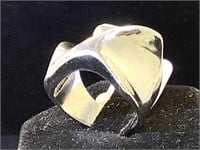 Sterling Torque style ring, size 5