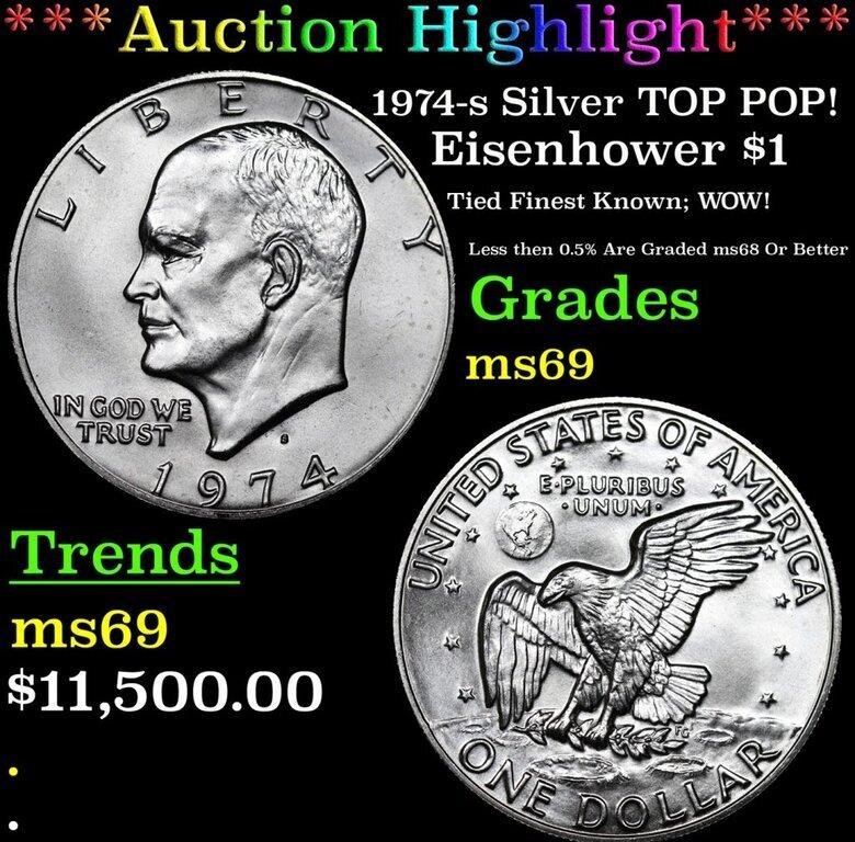 ***Auction Highlight*** 1974-s Silver Eisenhower D