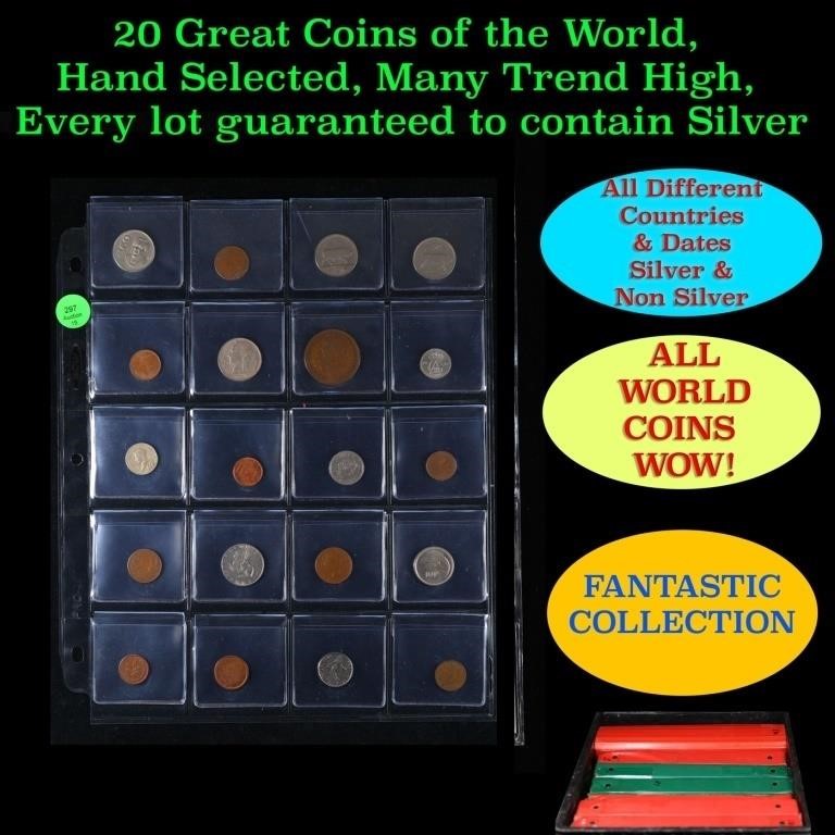 20 Great Coins of the World, hand selected, many t