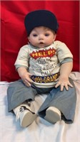 Life size boy doll- "Help call Grandpa"