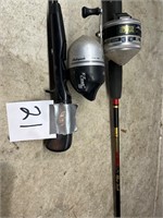Two fishing poles and reels