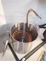 COPPER IMMERSION WORT CHILLER W/Pot