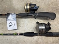 Two fishing poles and reels