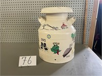 PAINTED MILK CAN