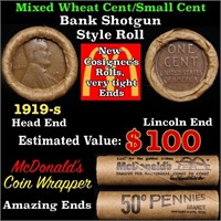 Lincoln Wheat Cent 1c Mixed Roll Orig Brandt McDon