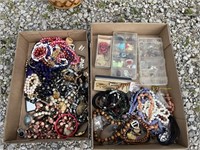 Two Trays of Vintage Costume Jewellery