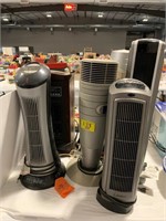 GROUP OF TOWER FANS, HEATER