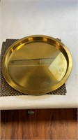 Gold Colored Serving Tray w/ 2 place mats