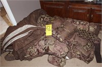 brown bed set, comforter