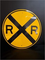 Railroad Crossing Metal Sign