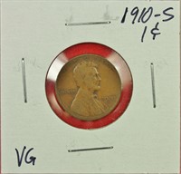 1910-S Lincoln Cent VG