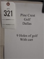 Pinecrest Golf Course - 9 Hole With Cart