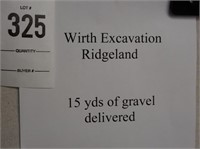 Wirth Excavating 15 Yd. Gravel Delivered