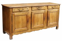 ANTIQUE FRENCH PROVINCIAL FRUITWOOD SIDEBOARD
