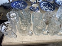 Set of 8 Heavy Glass Drink Mugs