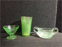 Vintage Uranium Glass Variety