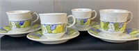 Vernon Ware By Metlox Florence Pattern Cups &