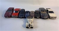 Lot of Nine Die Cast BMW 1:18 and 1:24 Cars
