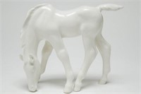 Russian Lomonosov Porcelain White Horse Figurine