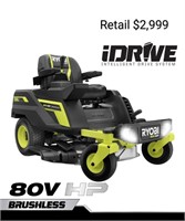 Ryobi 80v hp brushless 30 in riding mower