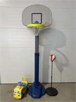 Little Tikes Adjustable Basketball Goal & Toys