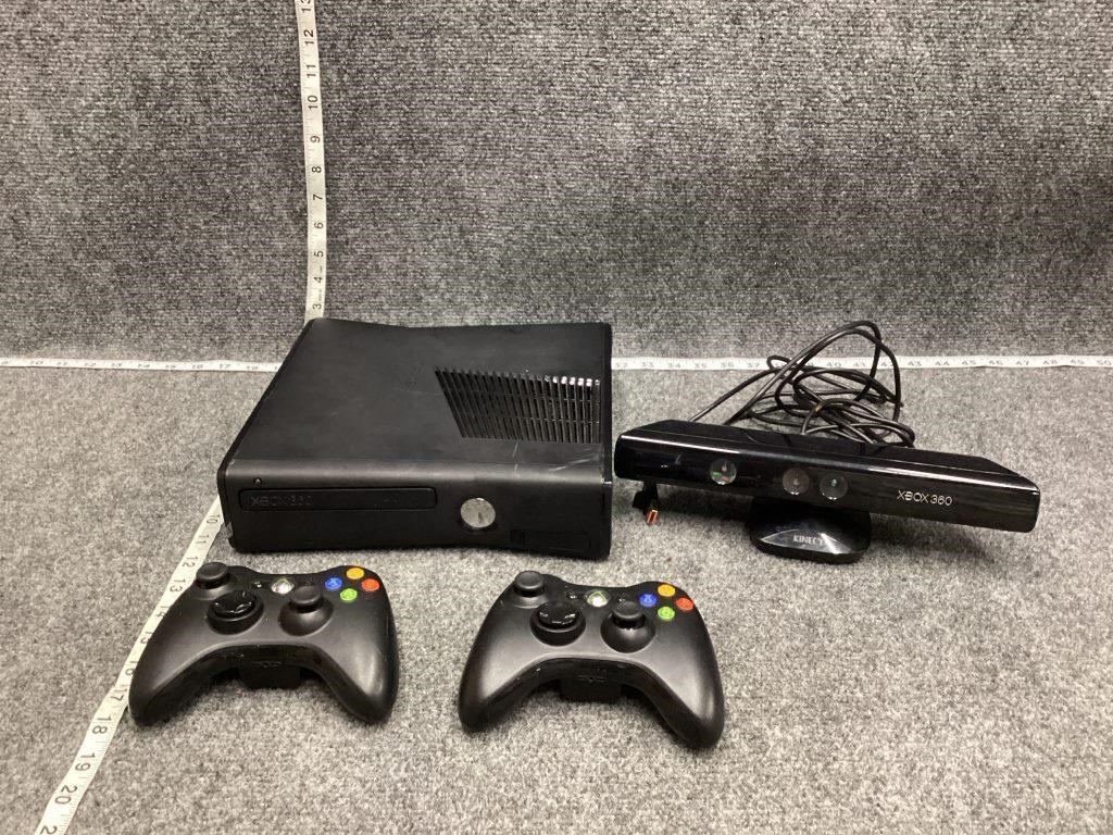 XBOX Game Console with Controllers and Kinect