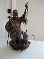 DUCKS UNLIMITED "Got 'em Dad" R McDonald Sculpture