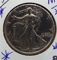1943 Walking Liberty Silver Half Dollar.