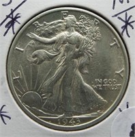 1943-S Walking Liberty Silver Half Dollar.