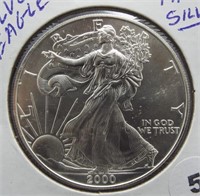 2000 One Ounce Silver Eagle.